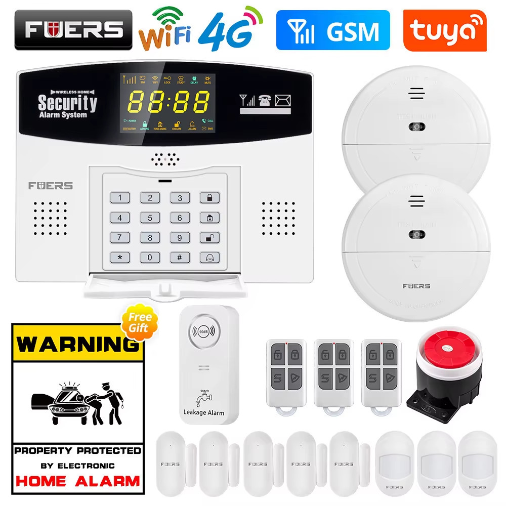 W214 4G WIFI Tuya Smart Alarm System Wireless Burglar GSM Smart Home Security Al