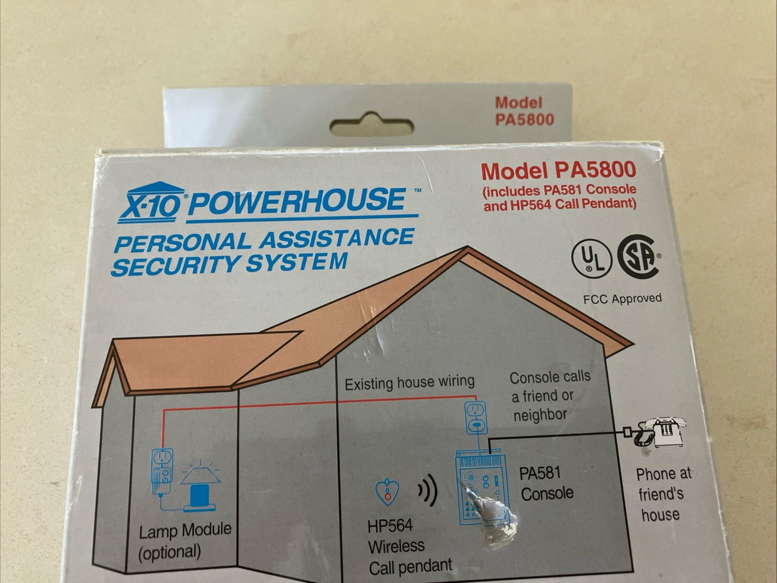 X-10 Powerhouse Personal Assistance Security System PA5800 New