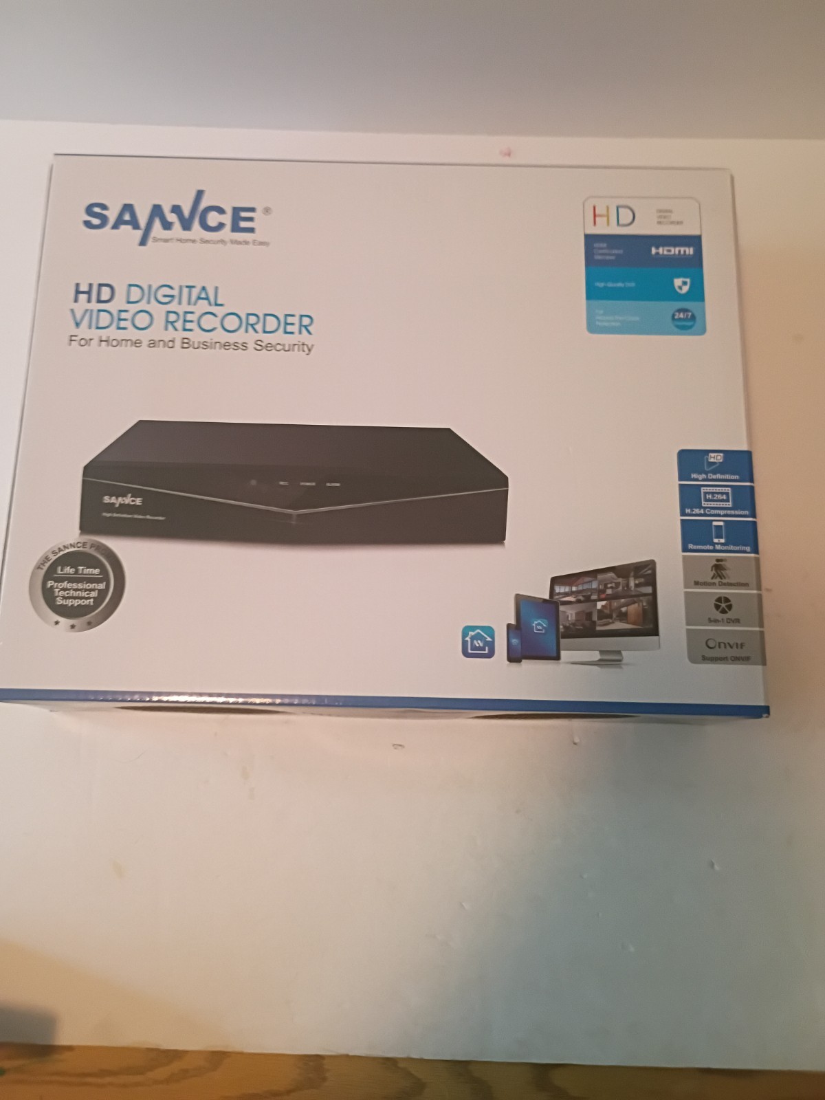 SANNCE 4CH/8CH/16CH 1080P Lite 5in1 DVR Recorder Video fr Security Camera System