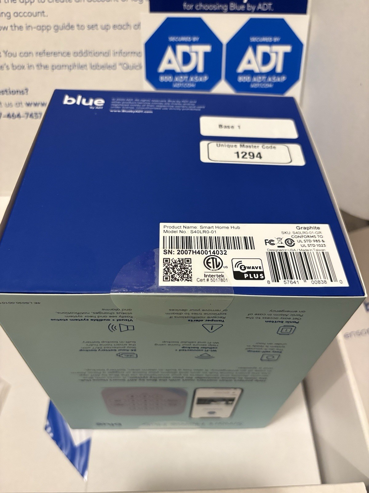 Blue by ADT Smart Home Hub Security System S40LR0-01 Hub 6 Sensors & 1 Motion