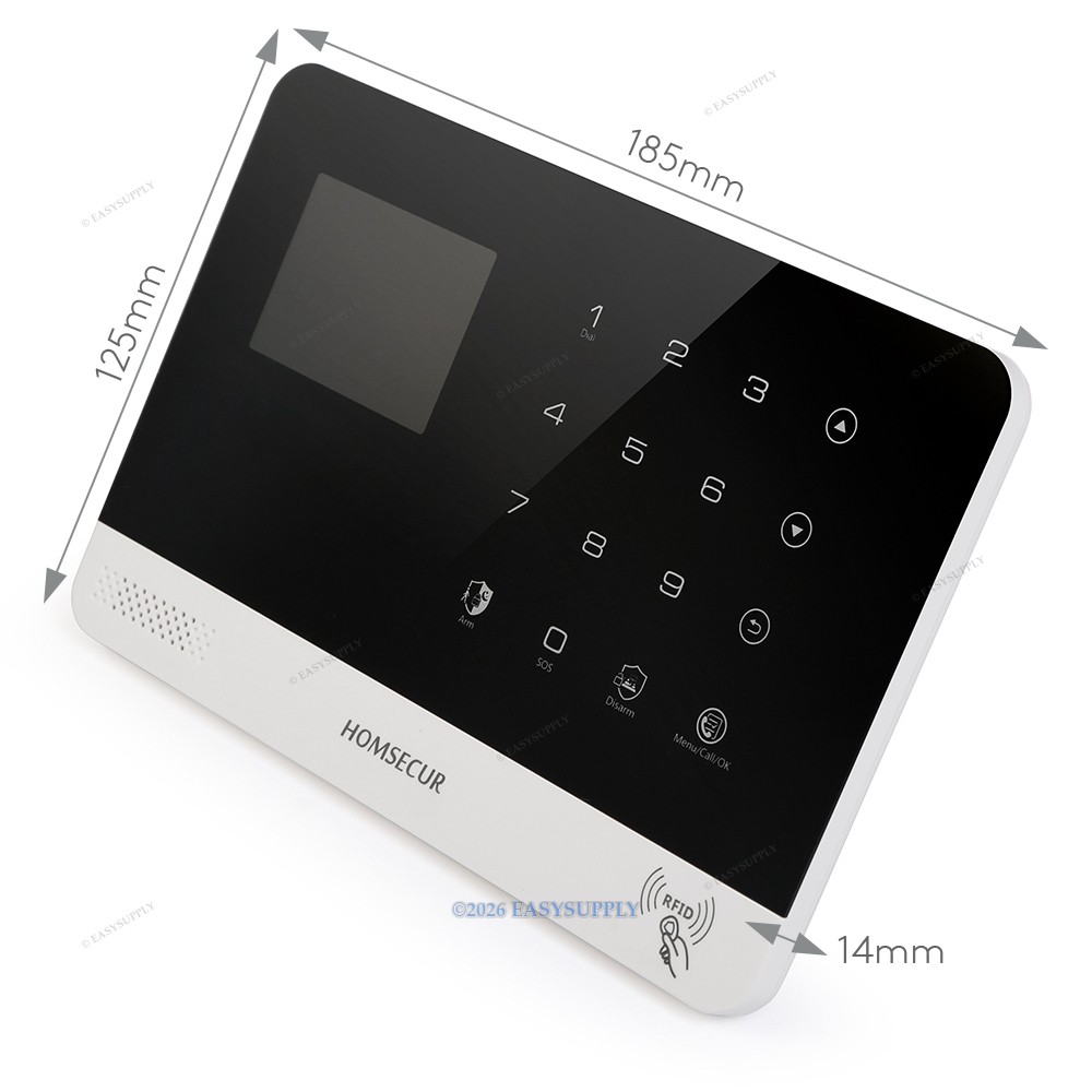 HOMSECUR Wireless WIFI 4G 2G RFID LCD Home House Alarm System