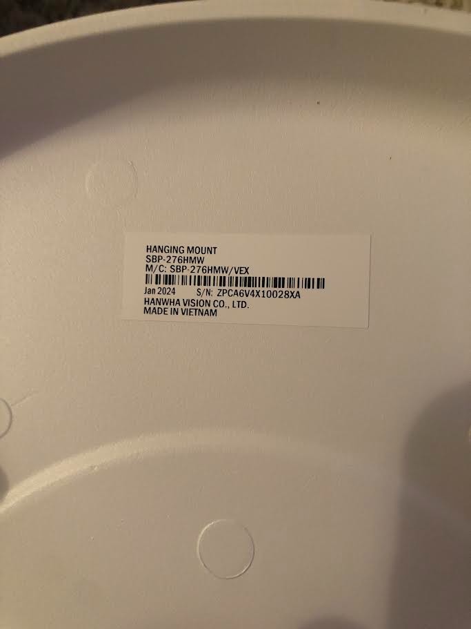 Hanwha Vision PNM-8082VT 6MP 3-Sensor Multidirectional Dome Camera & Mount Parts