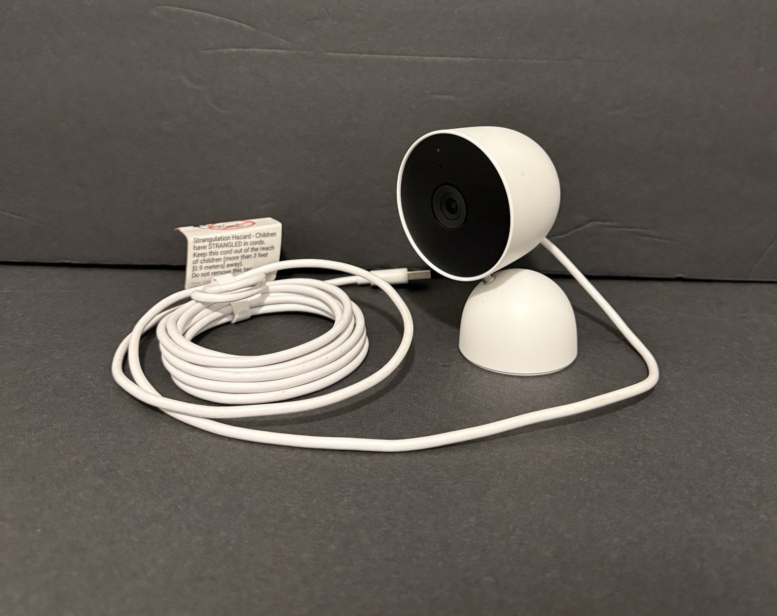Google Nest Security Cam Indoor 1080p Wired 2nd Generation (White Snow) GJQ9T