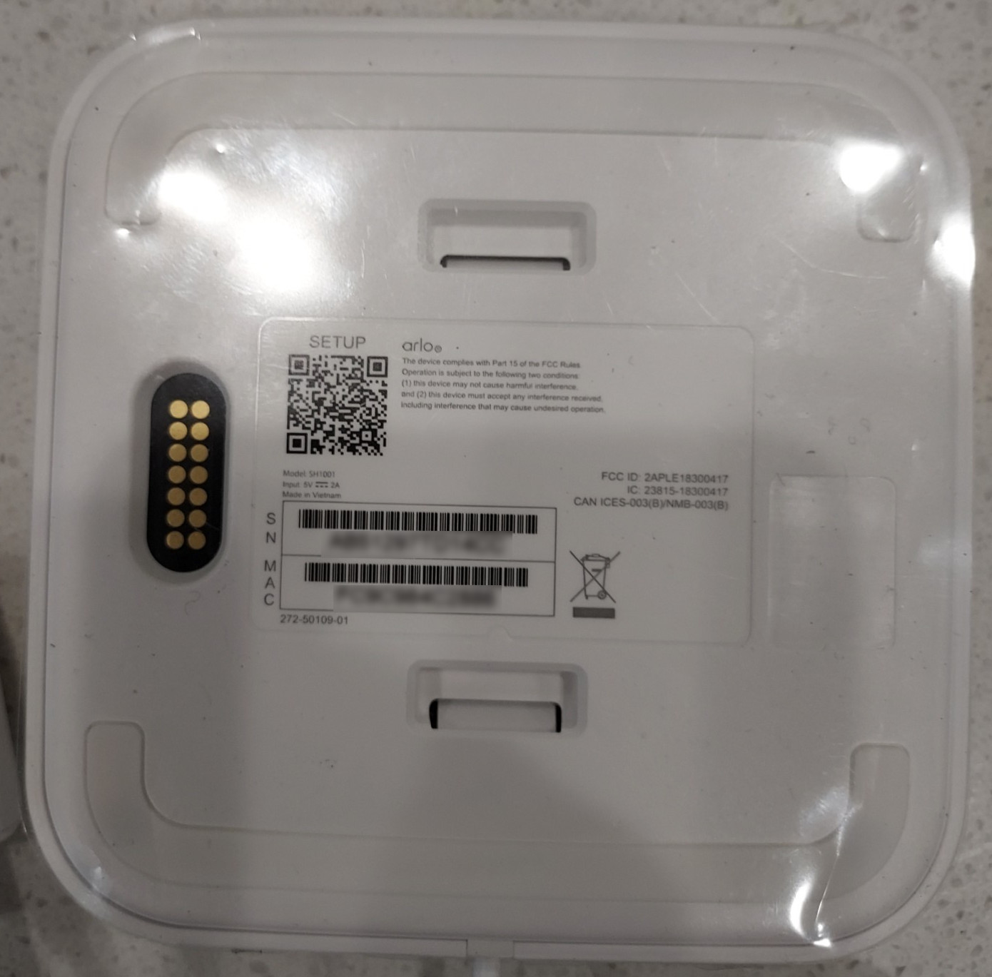 Arlo Keypad Sensor Hub SH1001 Home Security System Motion Siren Tested w/Charger