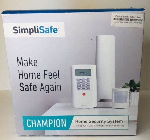 SimpliSafe Champion Home Security System – White (TGT-1) 9 piece kit 24/7