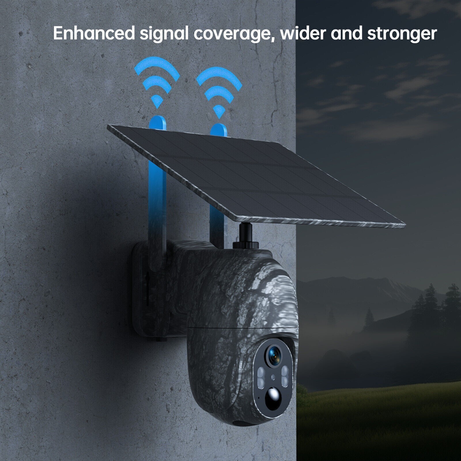 4G LTE Cellular Security Camera 2.5K Solar Cam Instant Alert NightVision