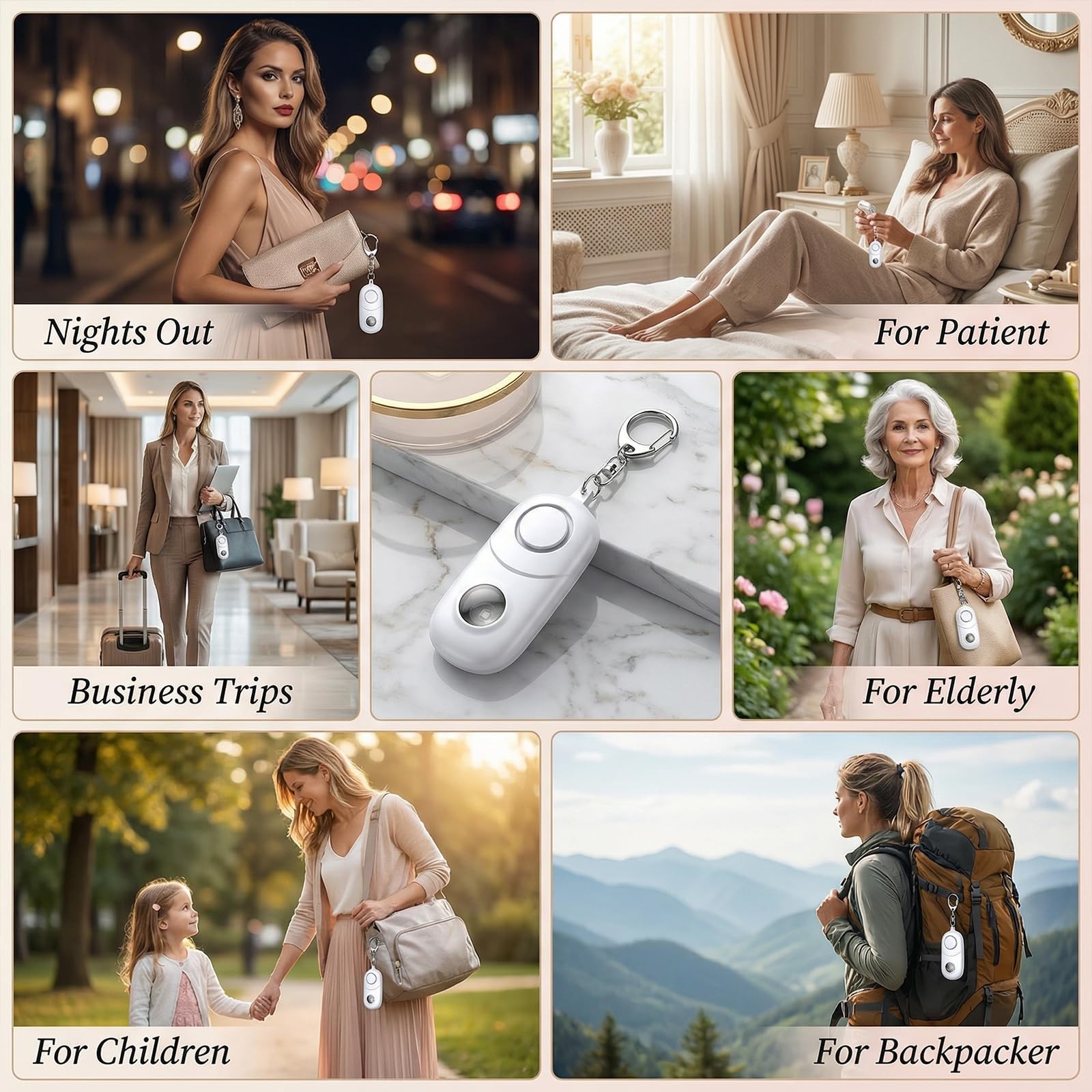Personal Alarm for Women Keychain Alarm: 135dB Emergency Keychain Siren with …