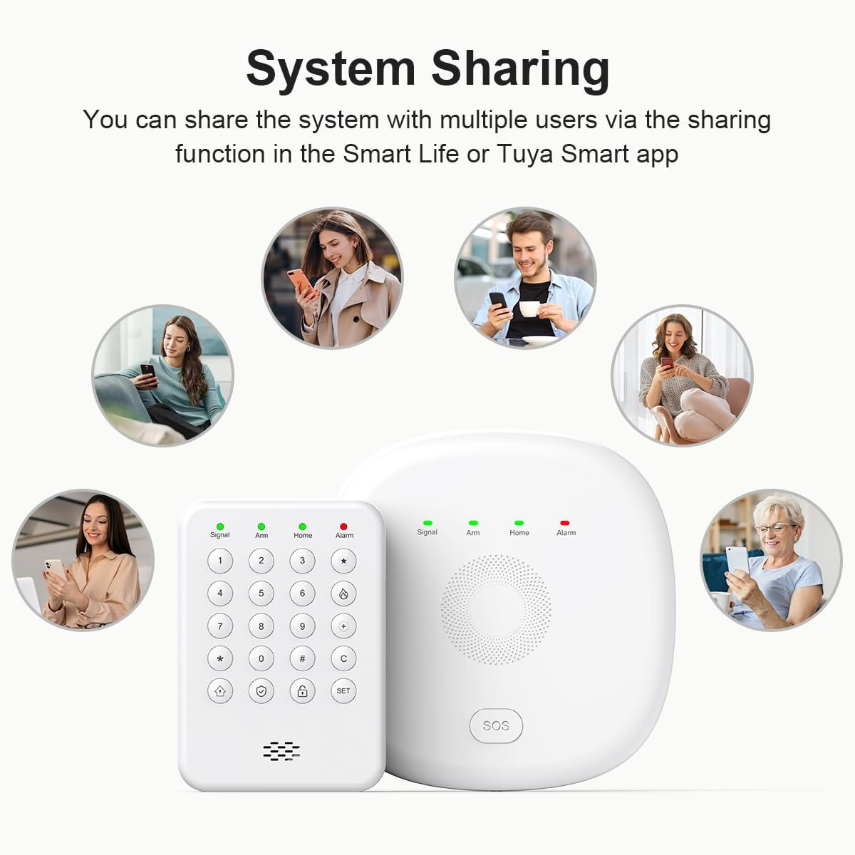 Smart Home Security System – 9-Piece Kit with Alexa & Google, No Fees