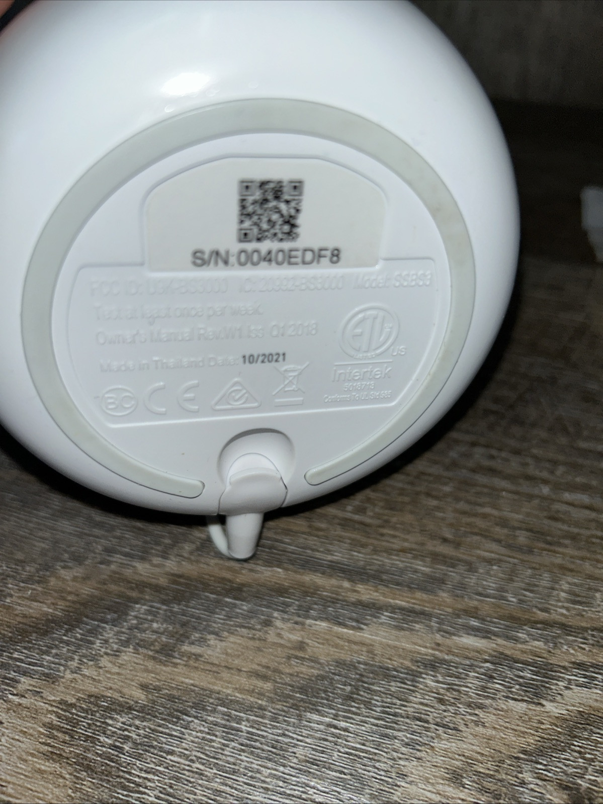 Simplisafe SSBS3 Home Security Base Station Only With Power Cord