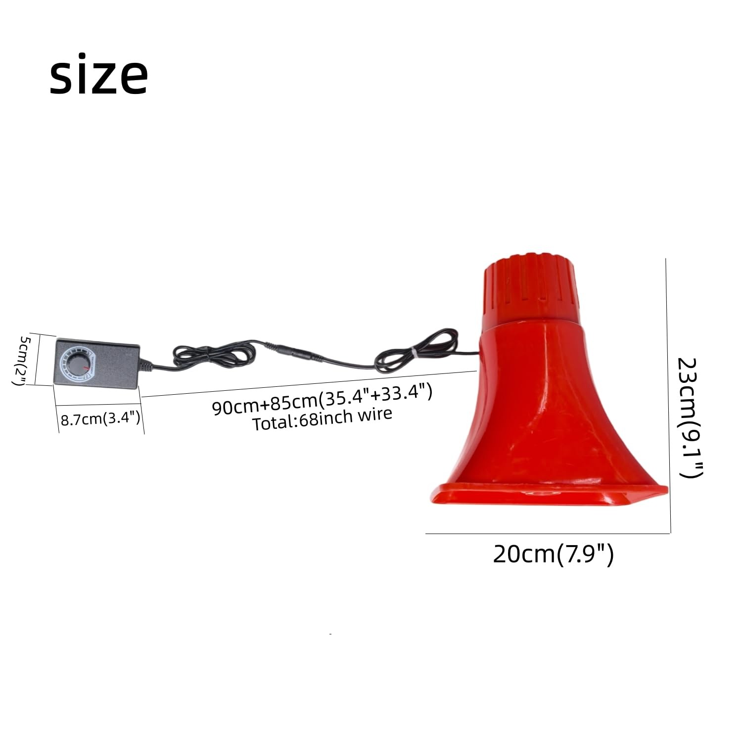 Outdoor Alarm Security Siren, AC110V Red Safety Horn for Public Emergency Ala…