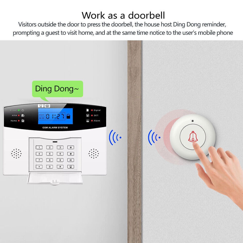 V24 Tuya APP WiFi+US/EU 4G Sim Card Wireless Home Security Burglar Alarm System