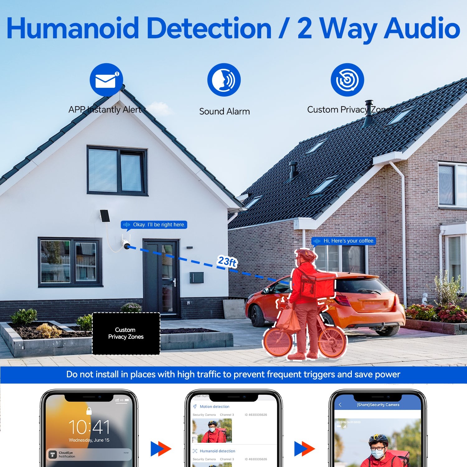 2K Solar Powered Wireless Security Camera System 4MP Outdoor Wifi IP Cameras Set