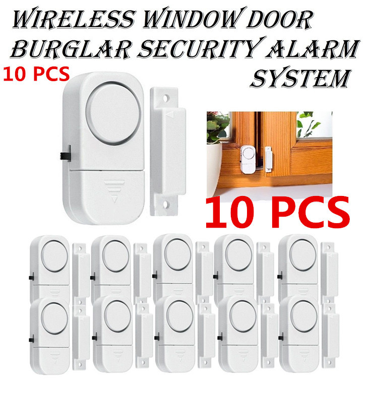 10-Packs Wireless Home Window Door Burglar Security Alarm System Magnetic Sensor