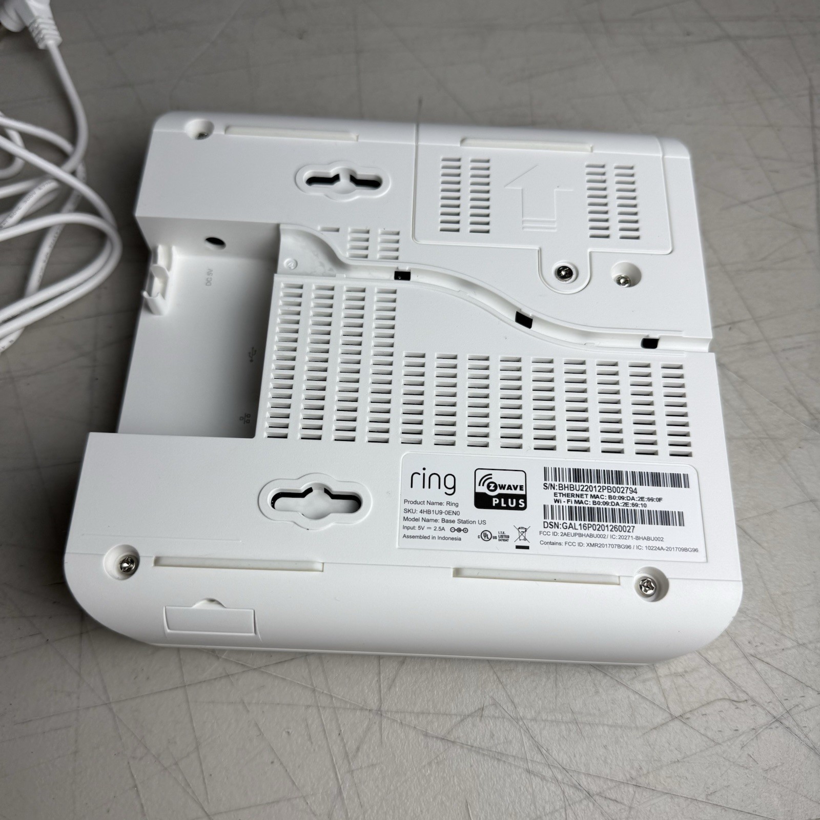 Ring Alarm Base Station 2nd Gen 4HB1U9-0EN0 Smart Hub Replacement Unit Tested
