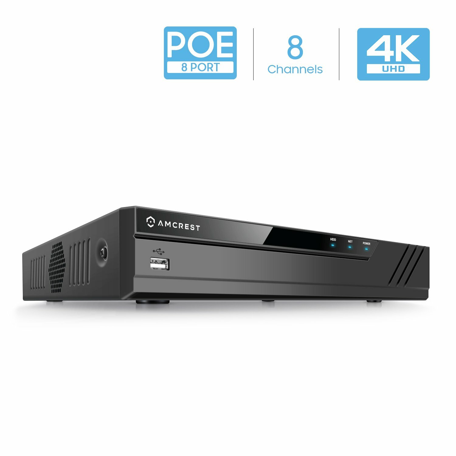 Amcrest 4K 8-Channel Security Camera System with H.265 (NV4108E-HS-IP8M-2496EW)-