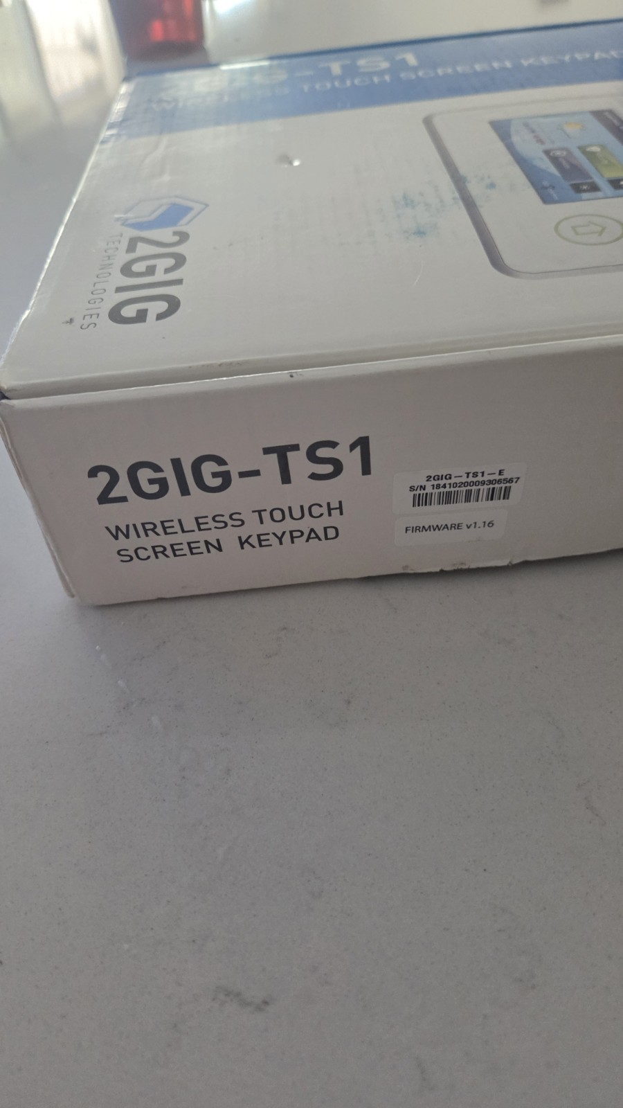 2Gig 2GIG-TS1-E Wireless Touch Screen Keypad New Open Box 2GIG-TS1