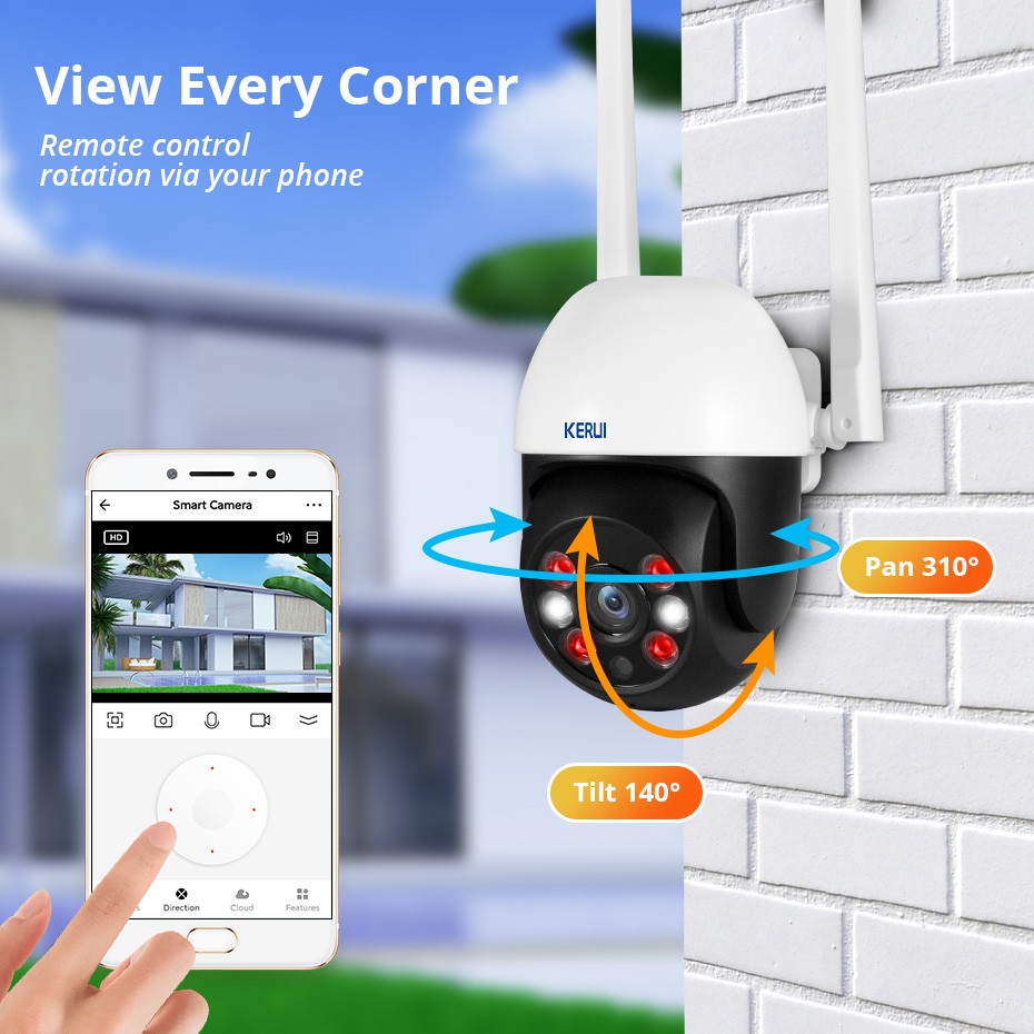 4Set 5MP Ultra HD WiFi Camera 6 LED Fill Light Indoor Outdoor Home Security
