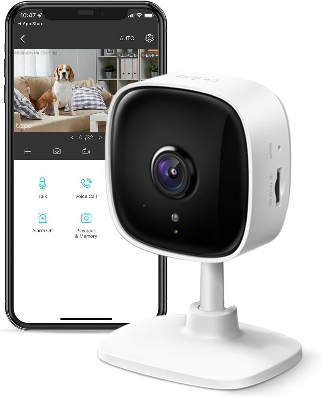 TP-Link Tapo 1080P Indoor Security Camera | for Baby Monitor, Dog Camera | w/