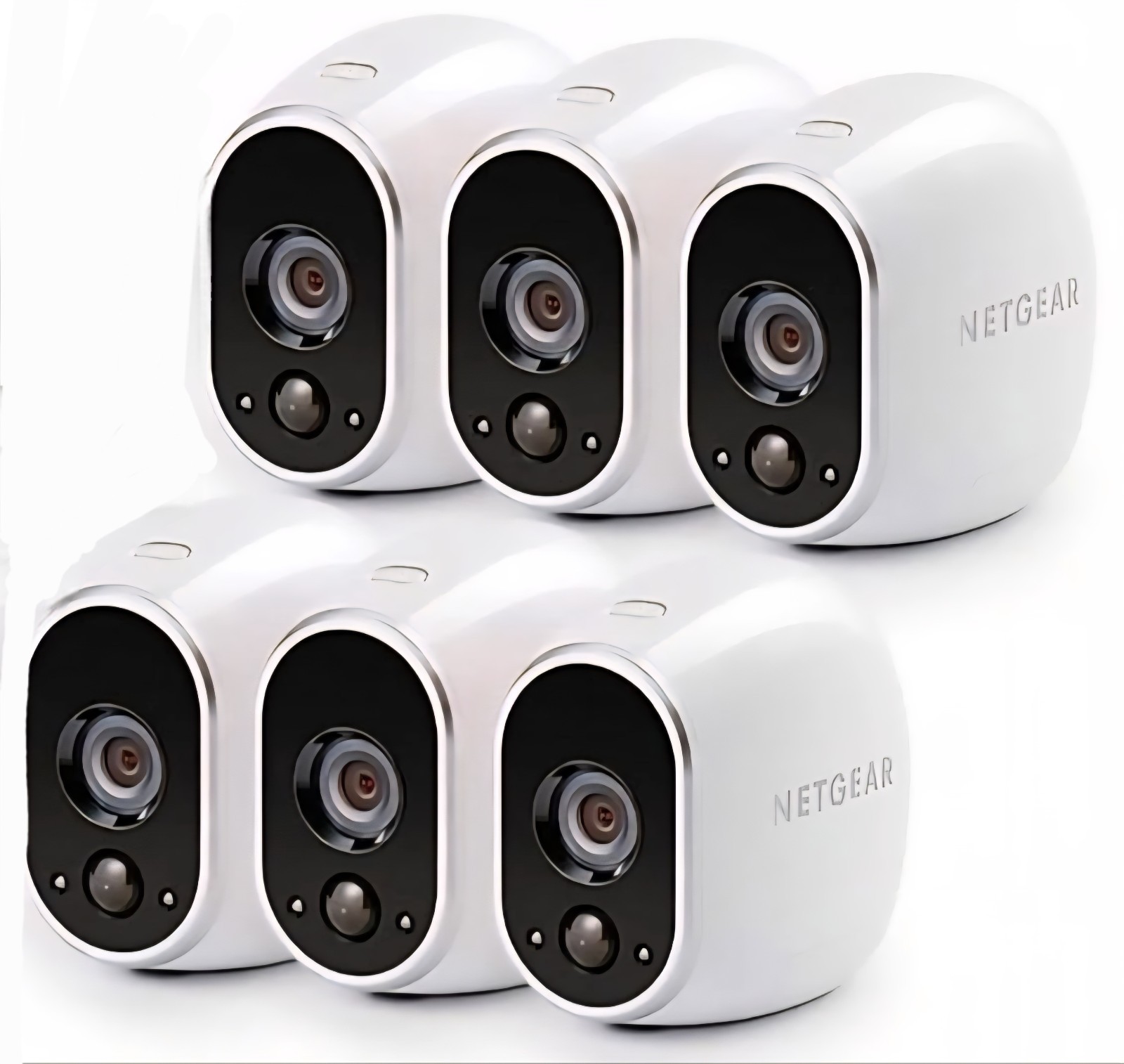 LOT OF 6 ARLO Wireless Security Cameras Netgear Night Vision Model VMS3630B-100N