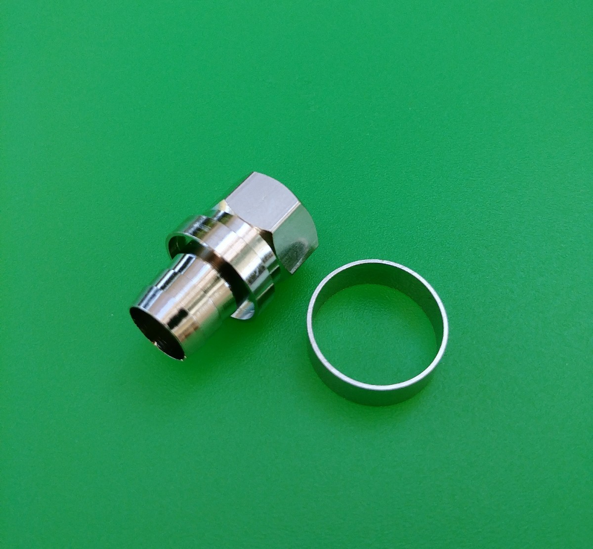 (10 PKS) F Type Crimp-On RG11 Connector w/ Separate Ring – USA Seller