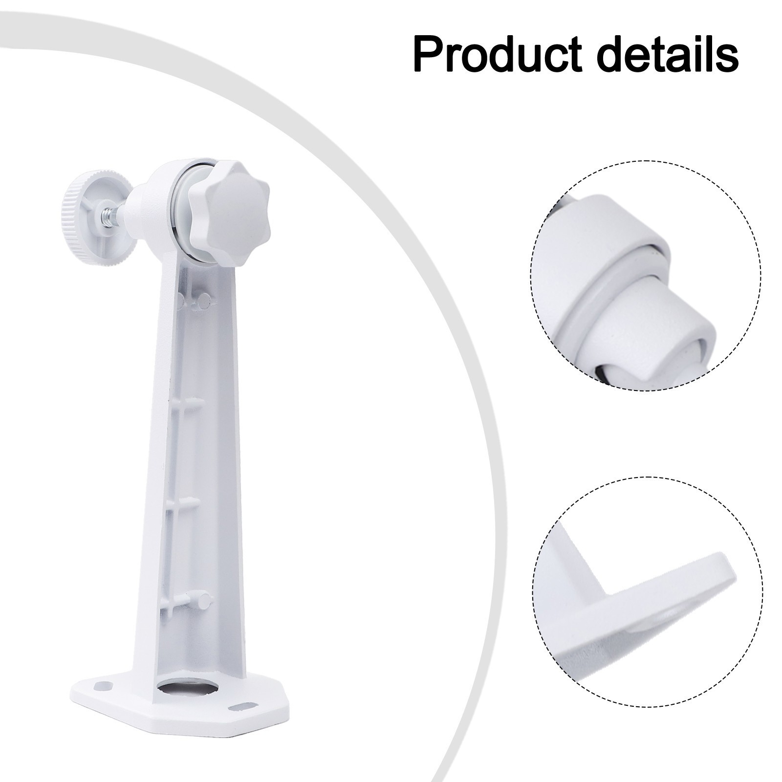 Mounting Brackets for CCTV Cameras Adjustable Angle White Finish 2 Pack