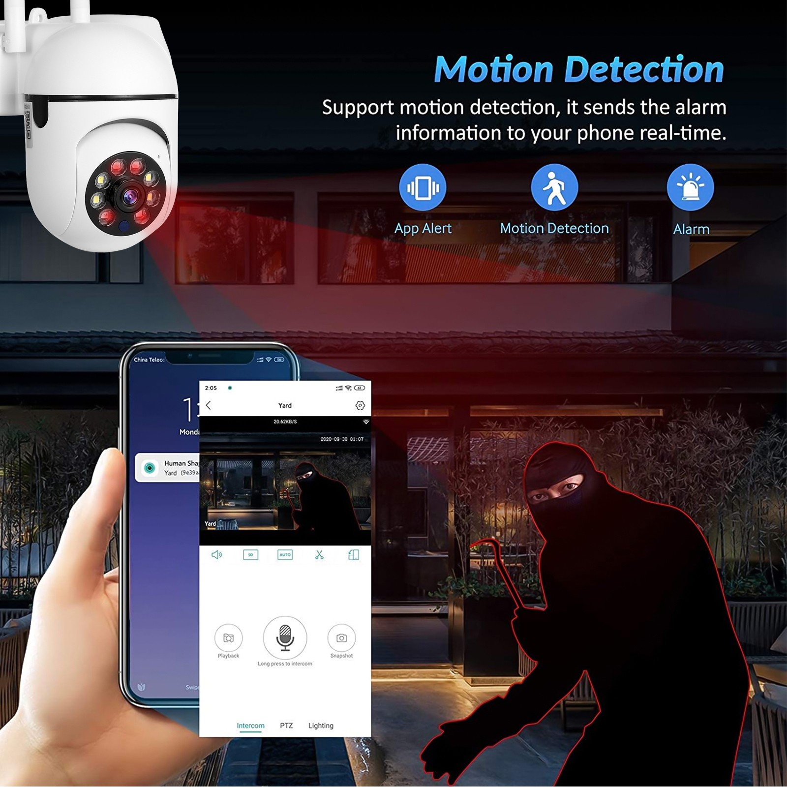 5G 1080P HD WIFI Wireless IP Security Camera Outdoor CCTV PTZ Smart Home IR Cam