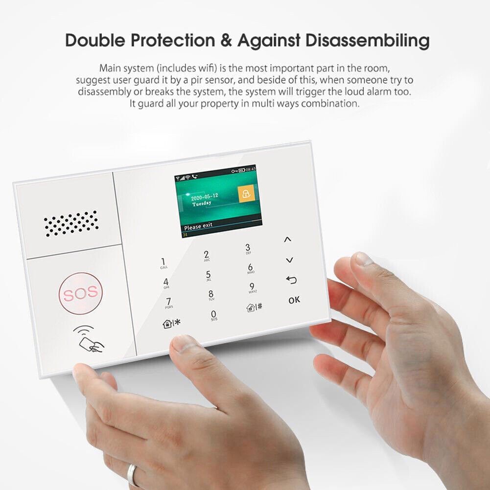 Wireless & Wired WiFi+US 4G Office Home Burglar Security Alarm System TUYA APP