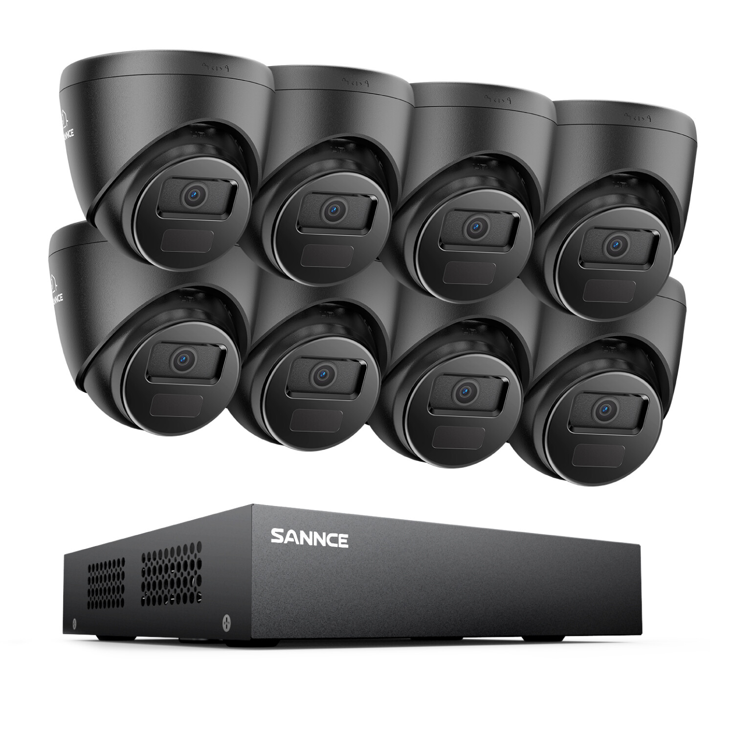 SANNCE 8CH 1080P Lite 5in1 DVR 2MP Video Security Camera System Human Detection