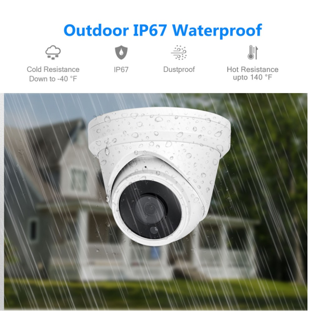 Vikylin 8CH 8POE Home CCTV Security Systems 4K 8MP IR30M IP Camera Outdoor Lot