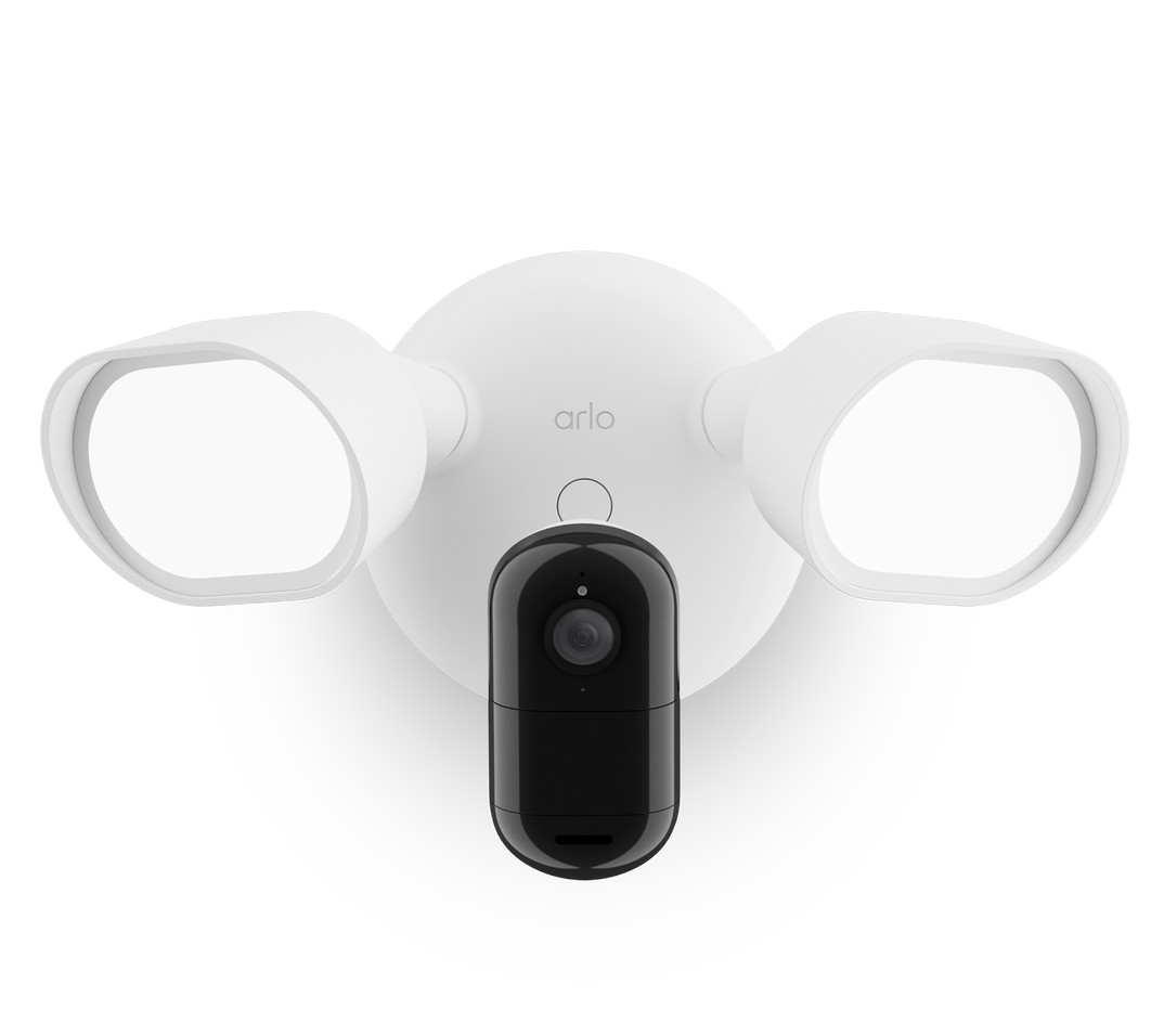 Arlo Ultra 2 Wireless 4 Camera Smart Security System with Wired Floodlight White