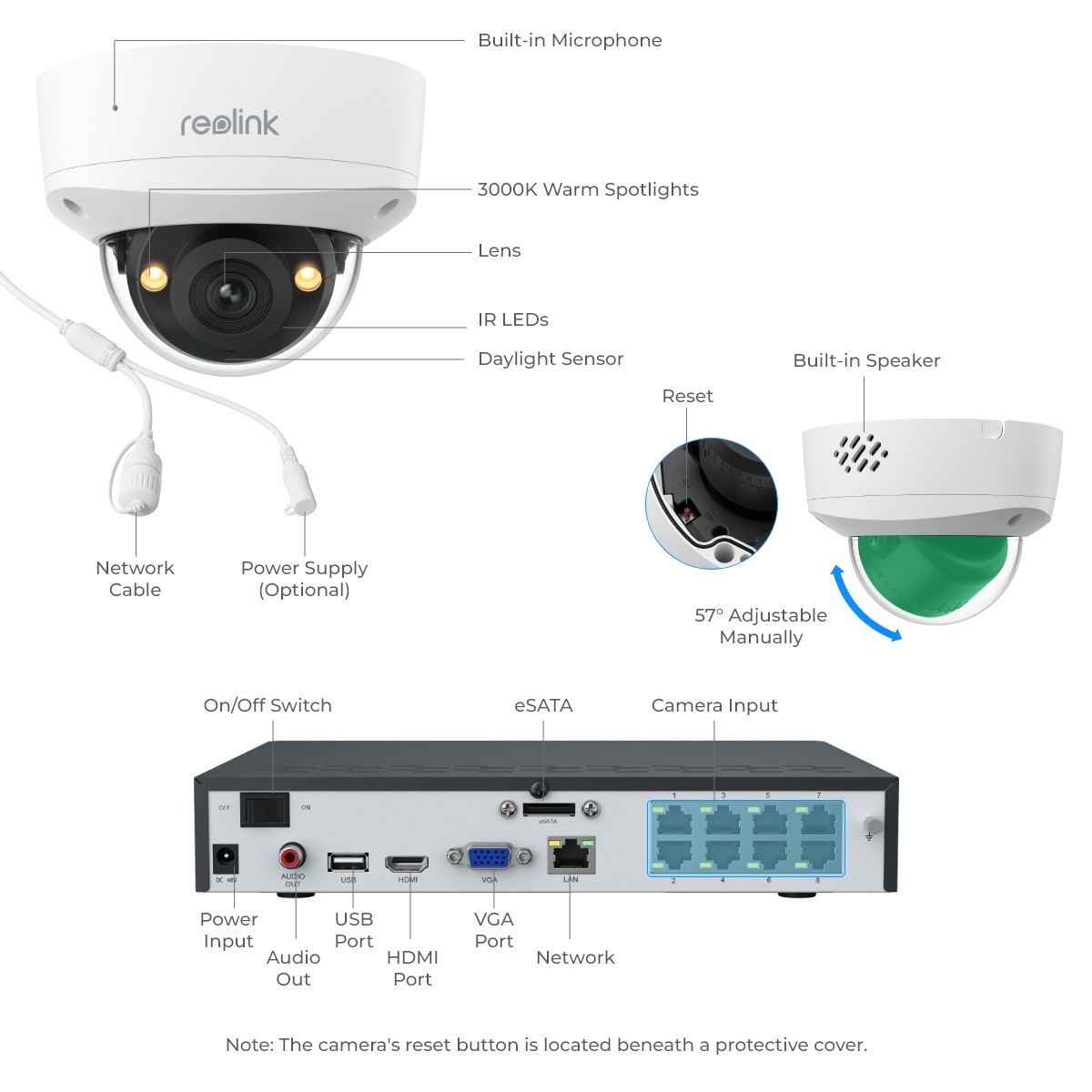 Reolink RLK8-800V4 4K Outdoor IK10 PoE Surveillance System with Smart Detection
