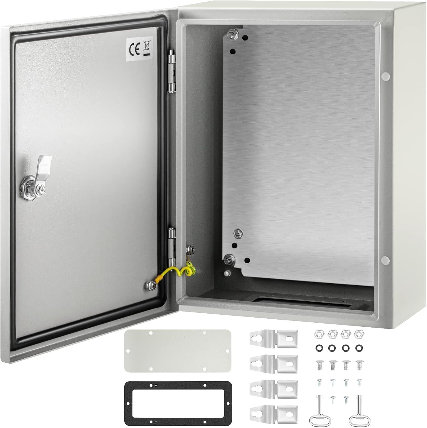 VEVOR Electrical Enclosure Box, 16” ×12” 16×12x 6, Gray white(RAL7035)