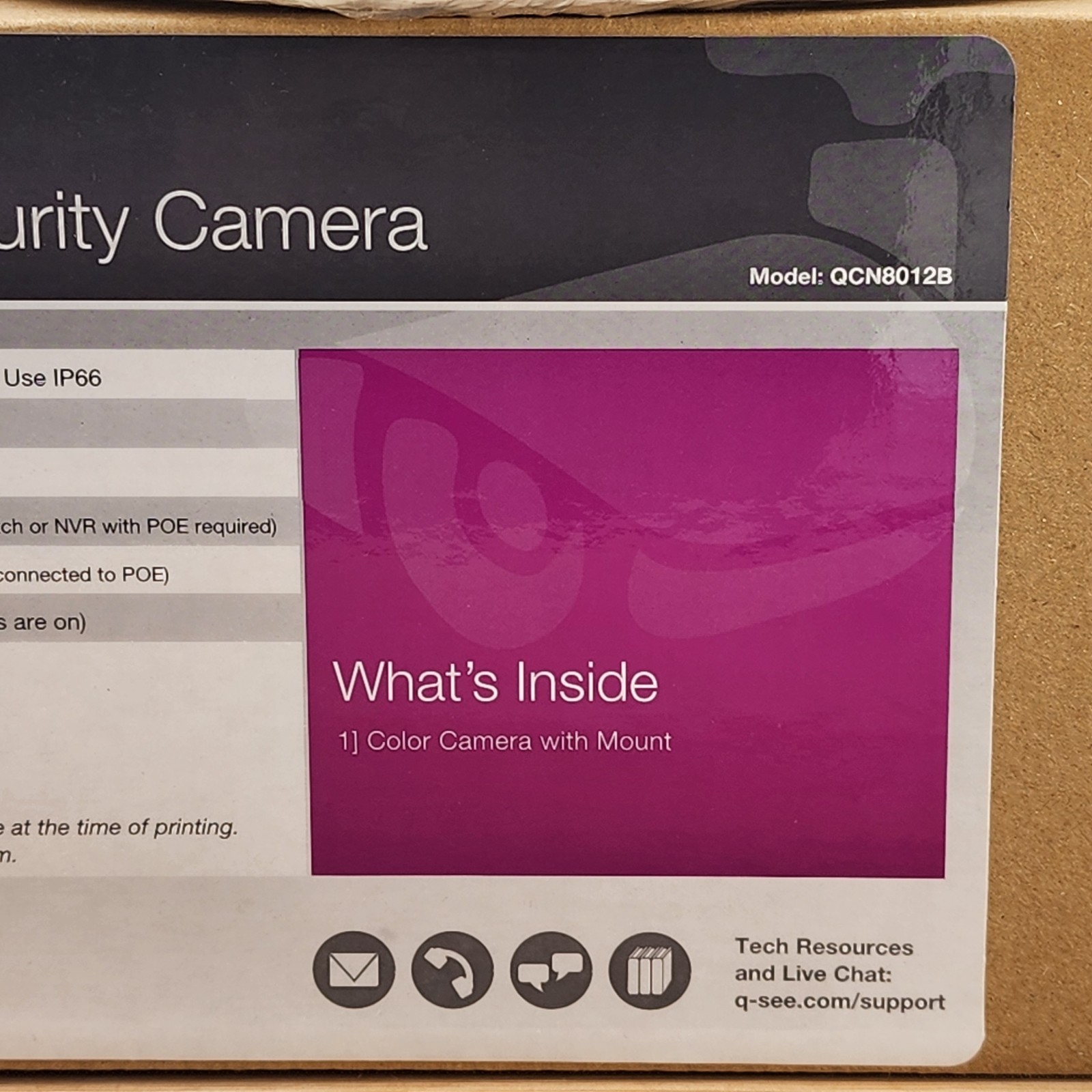 Q-See Freedom IP HD Color Security Camera, QCN8012B, HD 1080P 2MP Indoor/Outdoor
