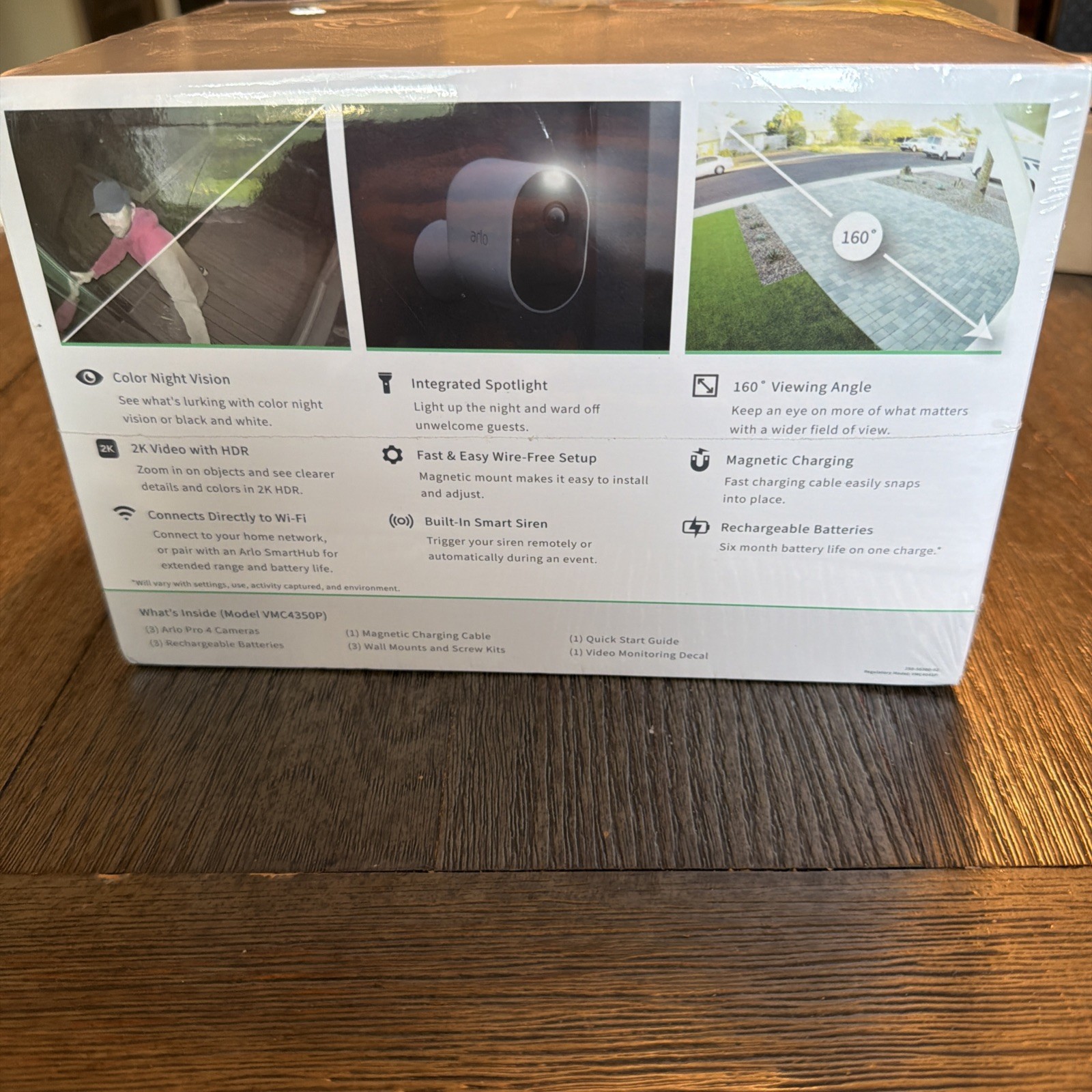 Arlo Pro 4 Spotlight Camera – White, 3 Pack