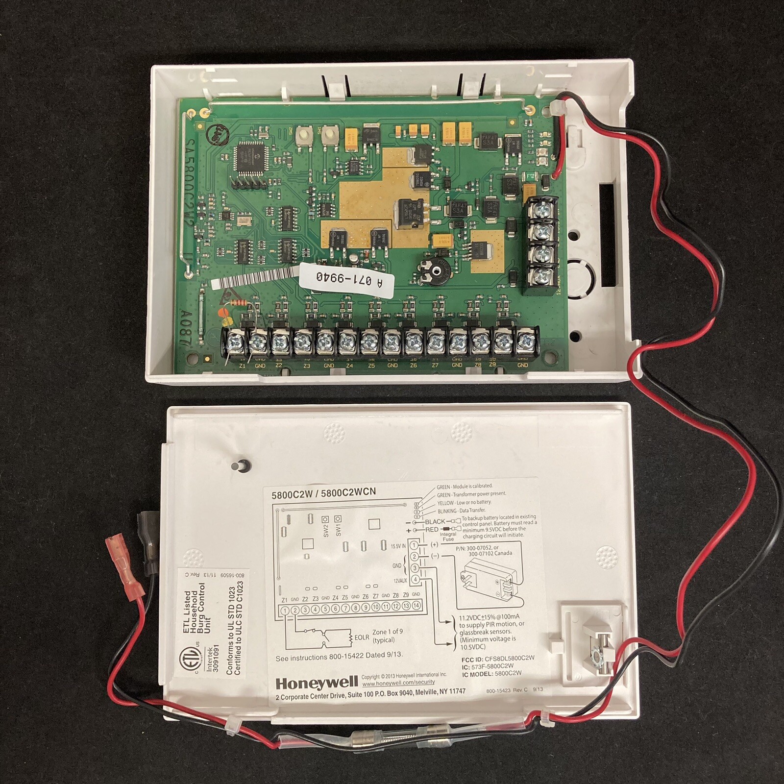 Honeywell 5800C2W / 5800C2WCN Hardwared to 5800 Wireless Converter UNTESTED