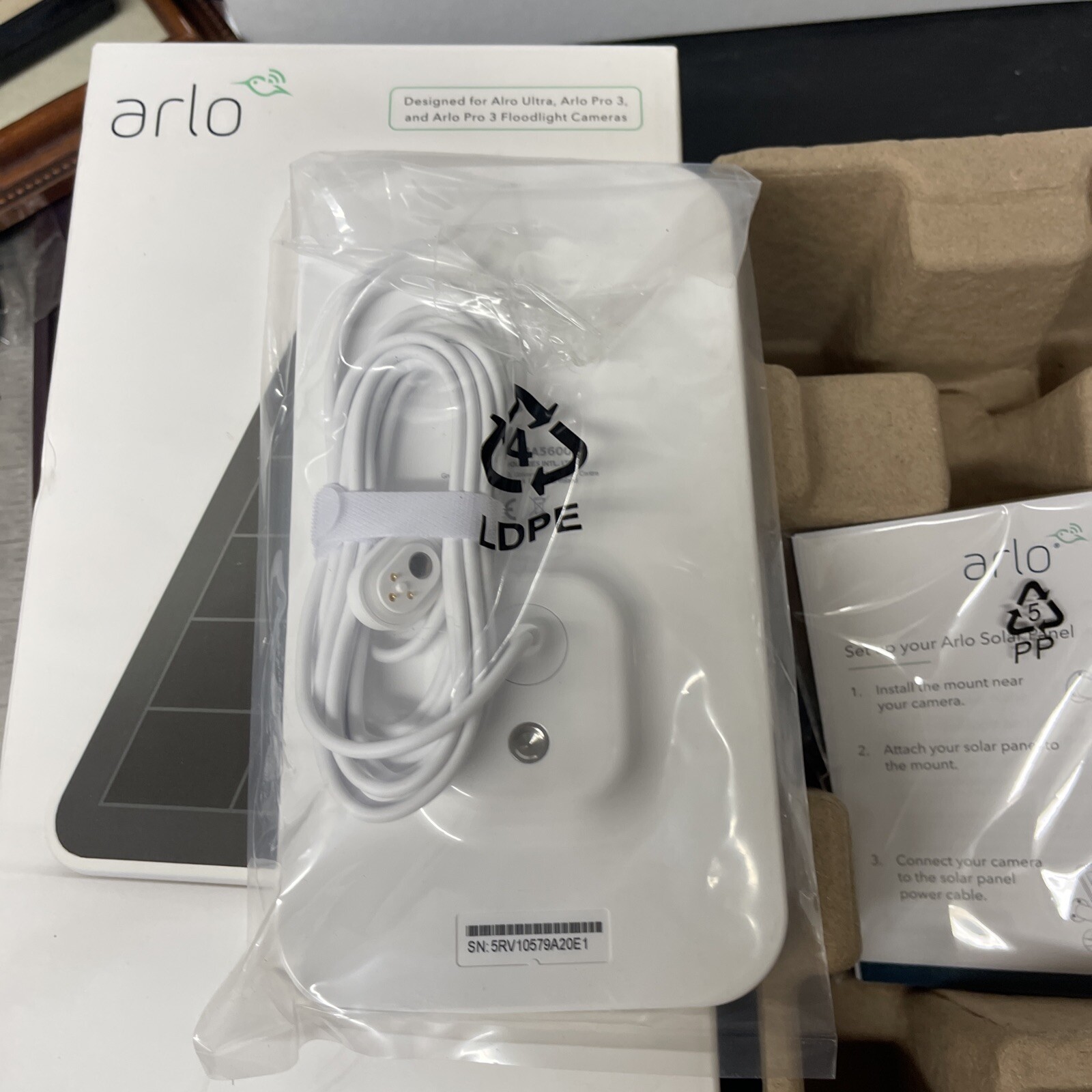 Arlo Solar White Solar Panel VMA5600-10000S – New Open Box