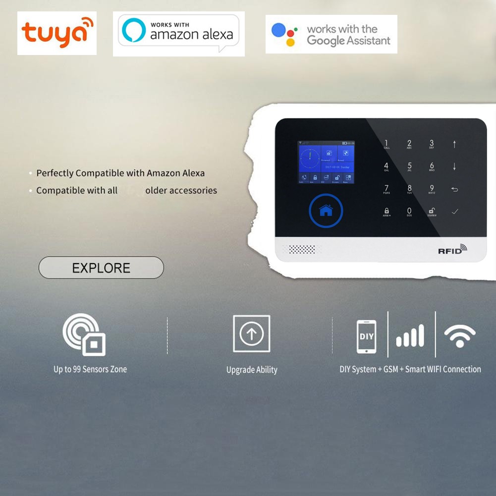 Smart Tuya APP WIFI Cloud GSM Wireless Office Home Security Alarm Burglar System