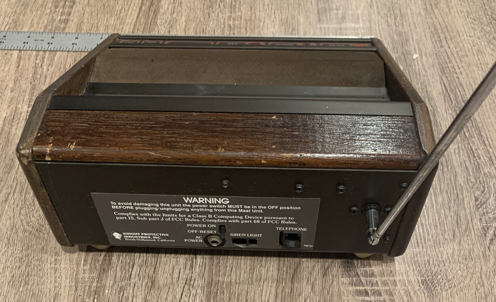 Vintage Security Control Panel – Knight Protective Industries Model 101, Burglar