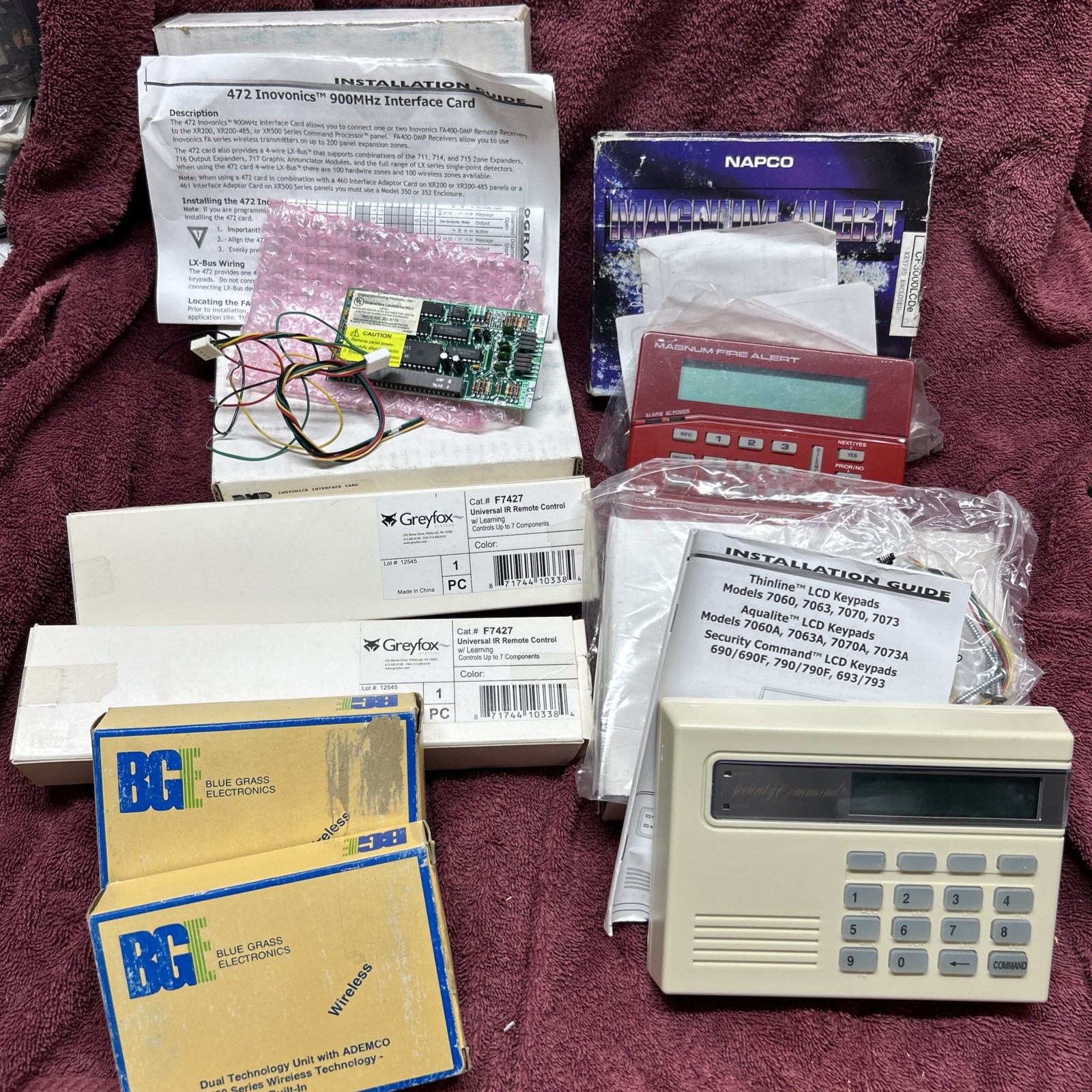 Lot Of Security Alarm Equipment. Napco, Greyfox,DMP, BGE, Magnum Alert