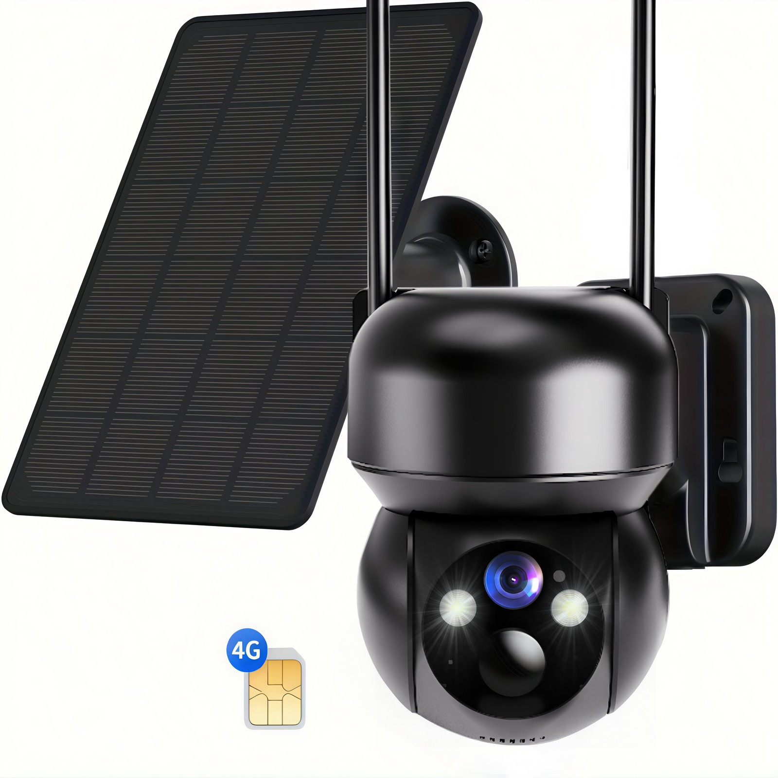 4G LTE Cellular Solar Security Camera 2.5K Wireless Outdoor 360 View No WiFi