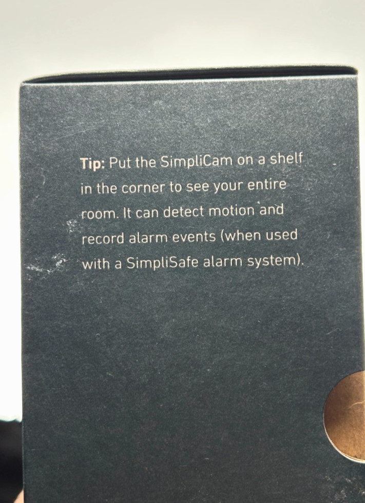 SimpliSafe SimpliCam SSCM1 Indoor Security Camera Simpli Safe add-on video cam