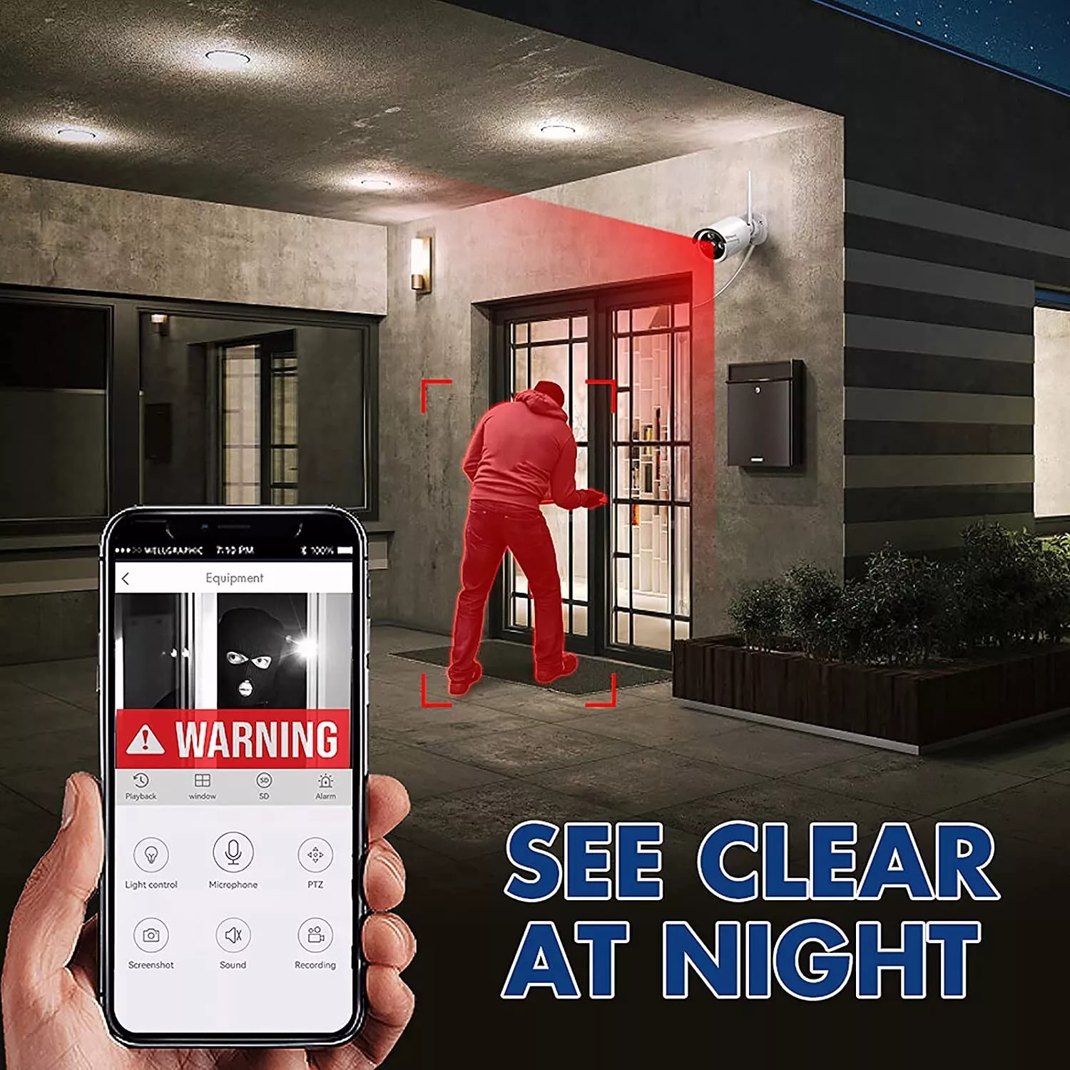 5MP Wireless Security Camera System, 10 Channel 2.5K WiFi NVR +6Pcs 3MP IP Cam