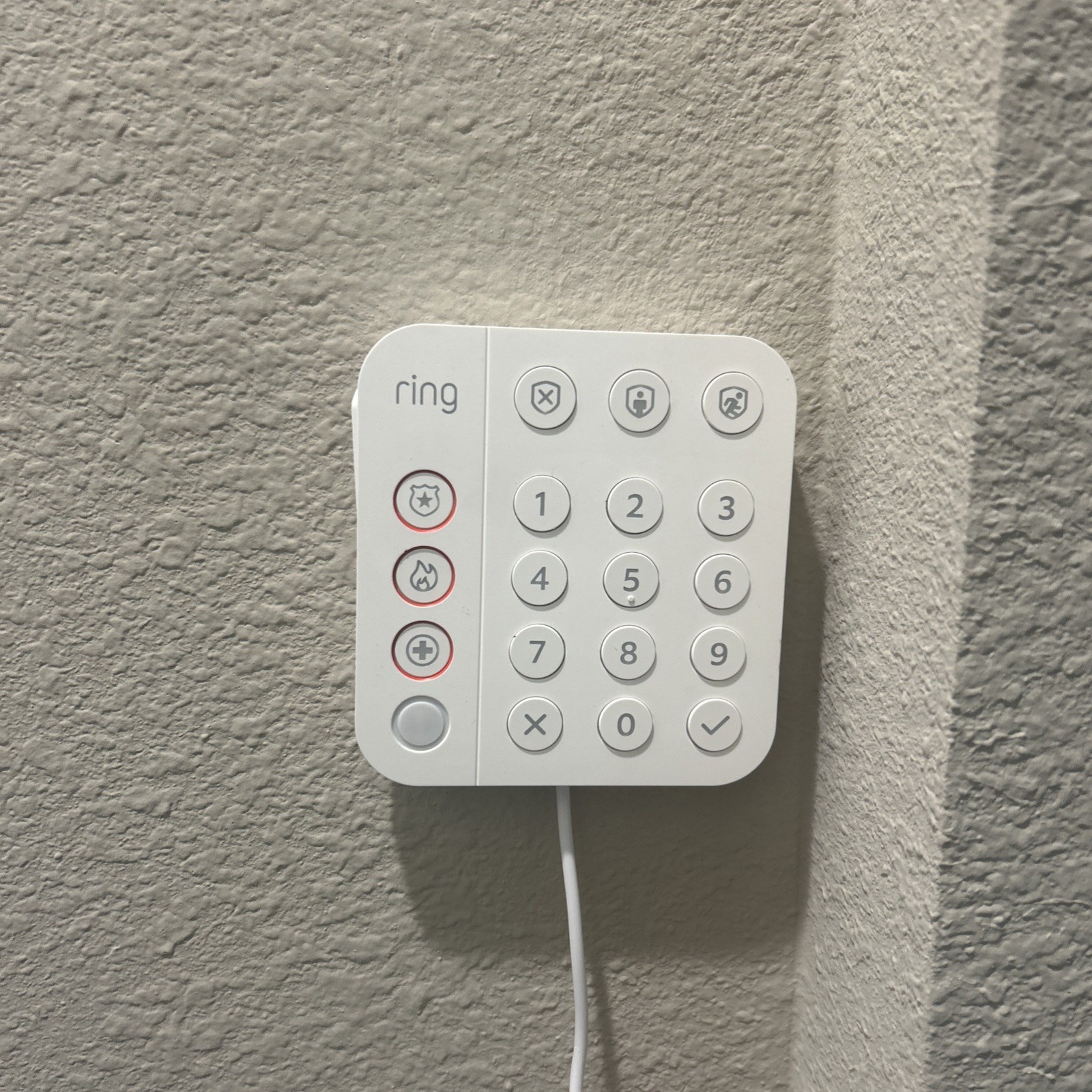 Ring (2ndGen) White 19-Button Home Security System Wireless Alarm Keypad
