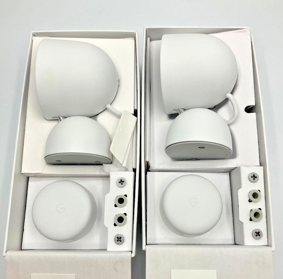 Lot of 2 Google Nest Cam 2nd Gen Indoor Security Camera 1080p HD White Tested