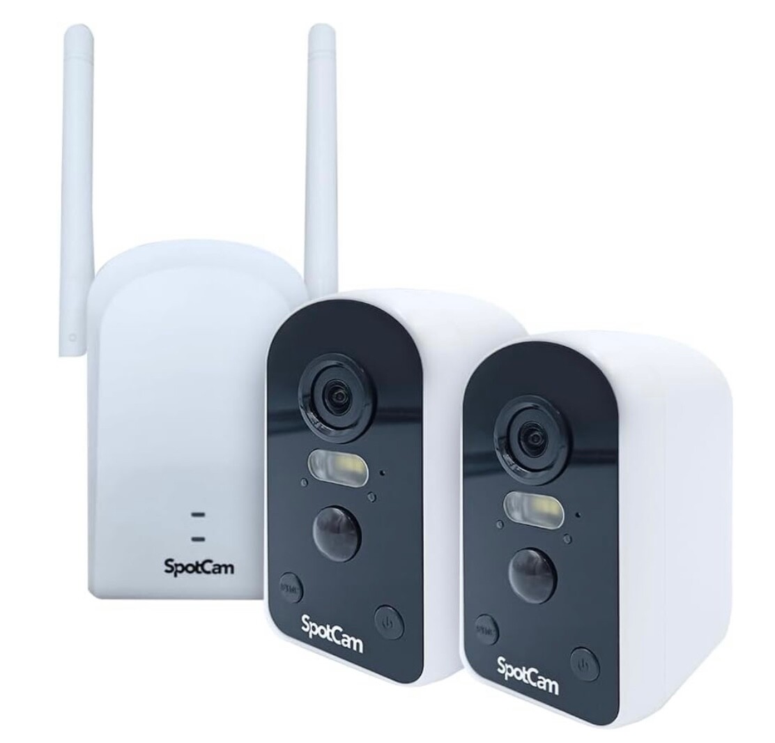 SPOTCAM SOLO PRO WIRE-FREE CLOUD SURVEILLANCE SYSTEM 2 CAMERAS + HUB SEALED 2.5K