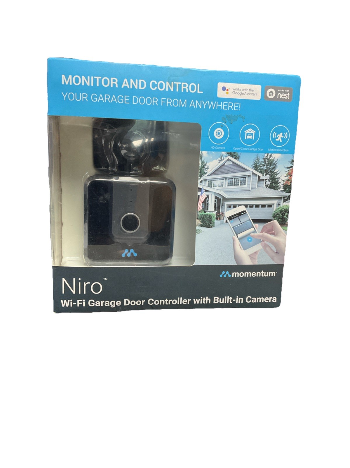 Momentum Niro WiFi Garage Door Controller With Built In Camera 10189460-3