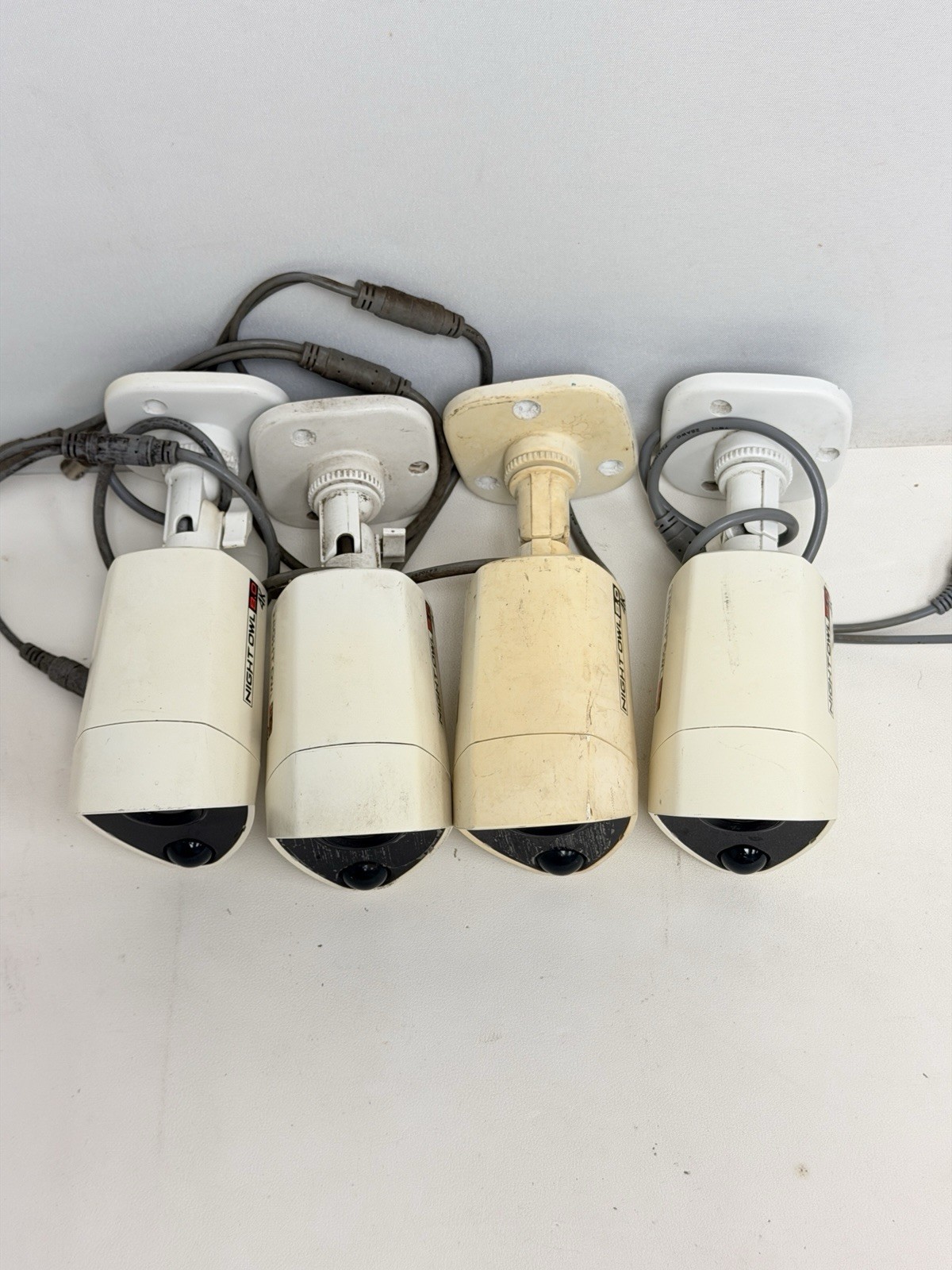 Lot of 4 – Night Owl 8.0 4K 8MP Security Bullet Cameras (CM-PTHD80W-BU)