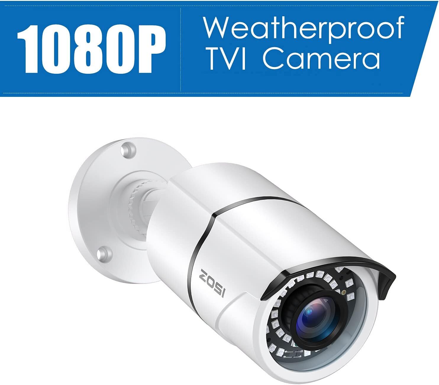 ZOSI 2.0MP 120ft 1080P Night Vision CCTV Security Outdoor TVI Bullet Camera