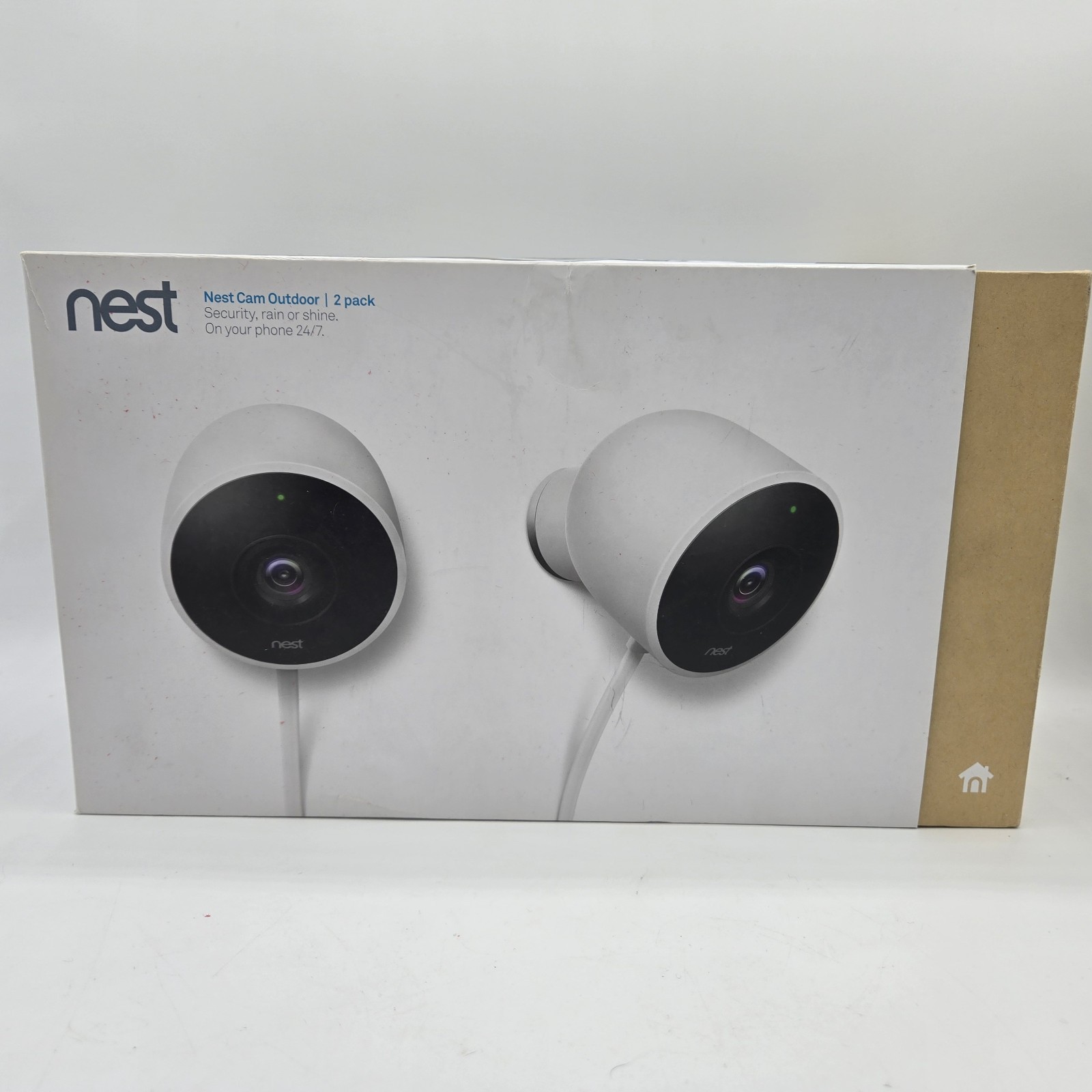 New Open Box Nest Cam Outdoor 1st Gen A0033 NC2100ES 2-Pack