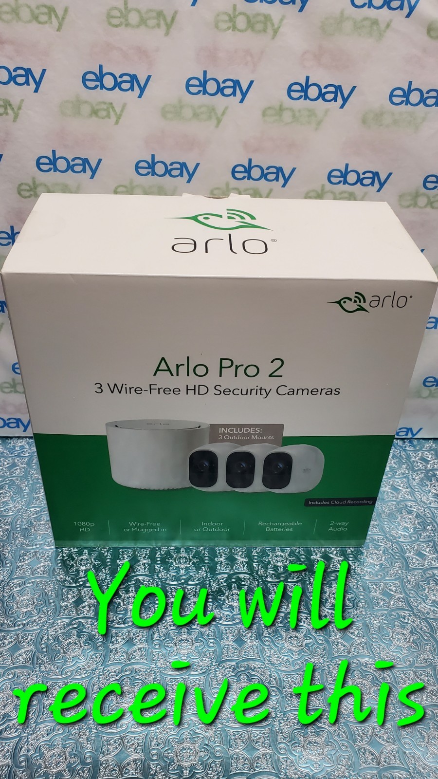 Arlo Pro 2 VCS3000C-100NAS VMC4030P 3 Wire-Free HD Security Cameras VMB3500 Base